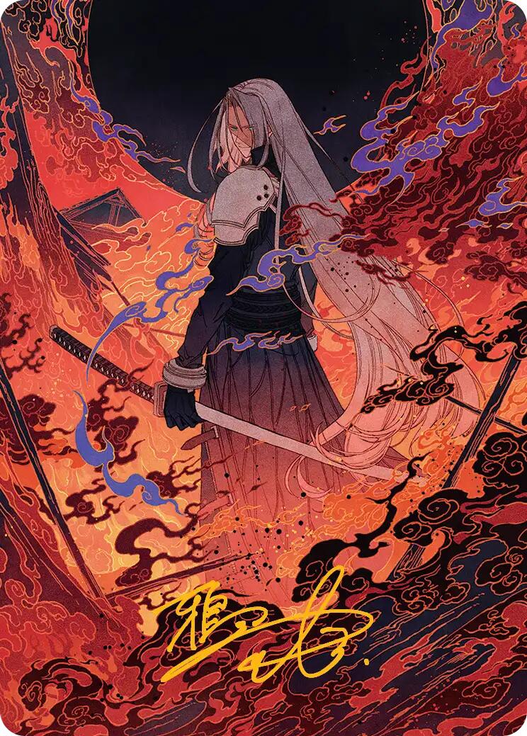 Nibelheim Aflame Art Card (Gold-Stamped Signature) [FINAL FANTASY Art Series] | Chromatic Games