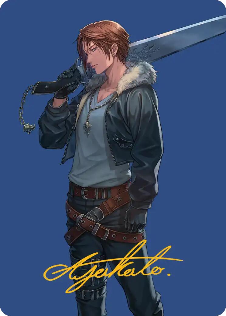 Squall, SeeD Mercenary Art Card (Gold-Stamped Signature) [FINAL FANTASY Art Series] | Chromatic Games