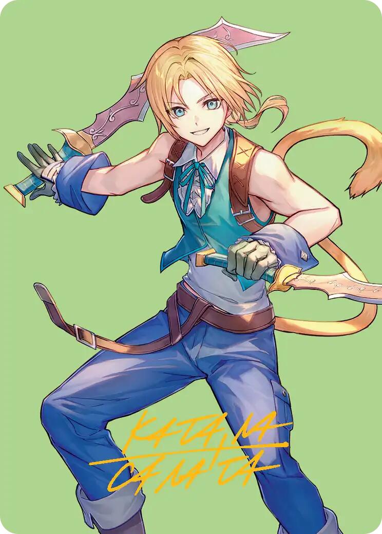 Zidane, Tantalus Thief Art Card (Gold-Stamped Signature) [FINAL FANTASY Art Series] | Chromatic Games