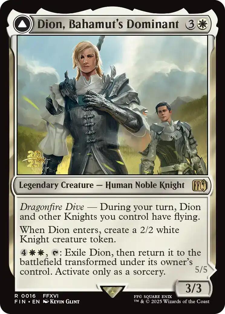 Dion, Bahamut's Dominant // Bahamut, Warden of Light [FINAL FANTASY Prerelease Promo] | Chromatic Games