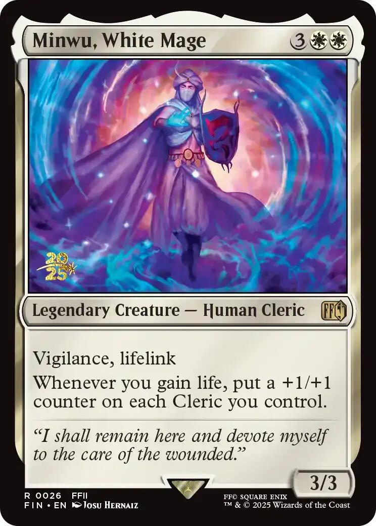 Minwu, White Mage [FINAL FANTASY Prerelease Promo] | Chromatic Games