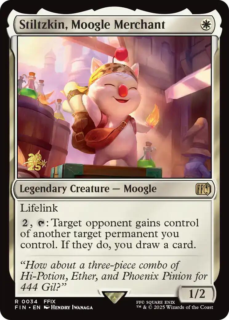 Stiltzkin, Moogle Merchant [FINAL FANTASY Prerelease Promo] | Chromatic Games