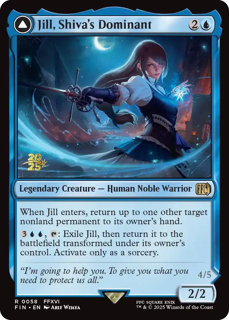 Jill, Shiva's Dominant // Shiva, Warden of Ice [FINAL FANTASY Prerelease Promo] | Chromatic Games