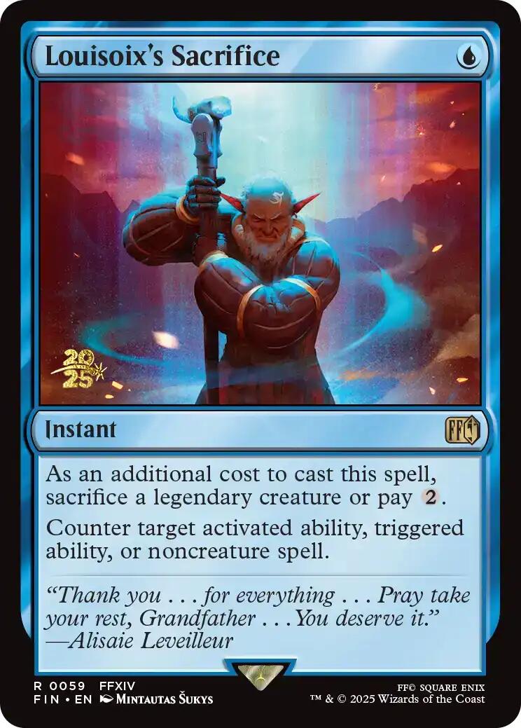 Louisoix's Sacrifice [FINAL FANTASY Prerelease Promo] | Chromatic Games