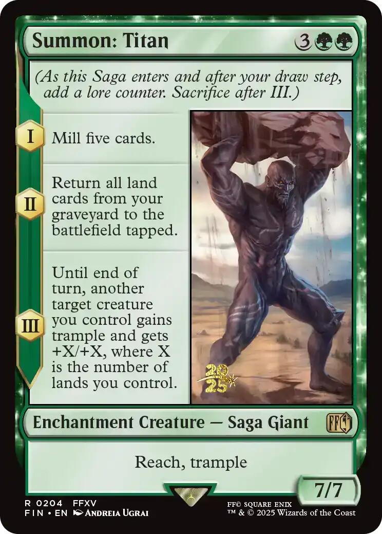 Summon: Titan [FINAL FANTASY Prerelease Promo] | Chromatic Games