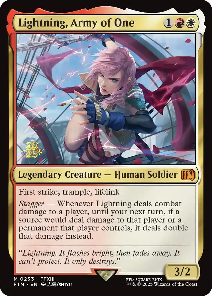 Lightning, Army of One [FINAL FANTASY Prerelease Promo] | Chromatic Games