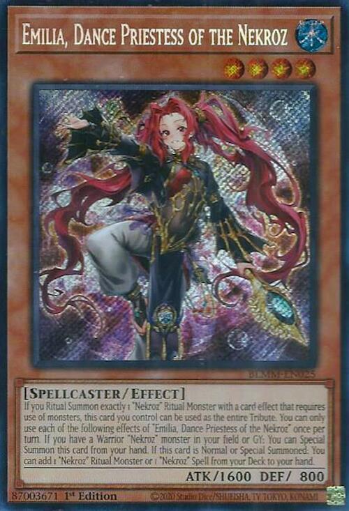 Emilia, Dance Priestess of the Nekroz [BLMM-EN025] Secret Rare | Chromatic Games