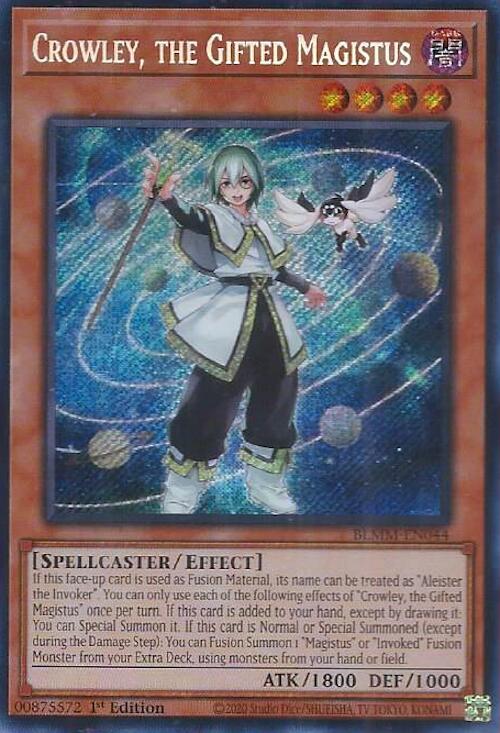 Crowley, the Gifted Magistus [BLMM-EN044] Secret Rare | Chromatic Games
