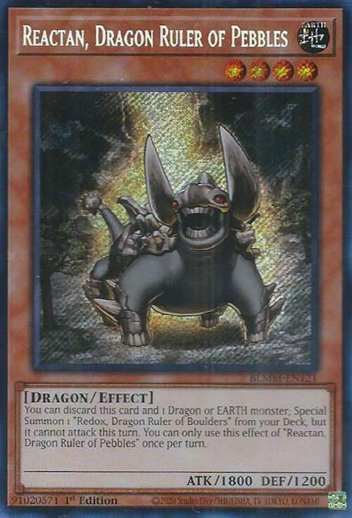 Reactan, Dragon Ruler of Pebbles [BLMM-EN121] Secret Rare | Chromatic Games