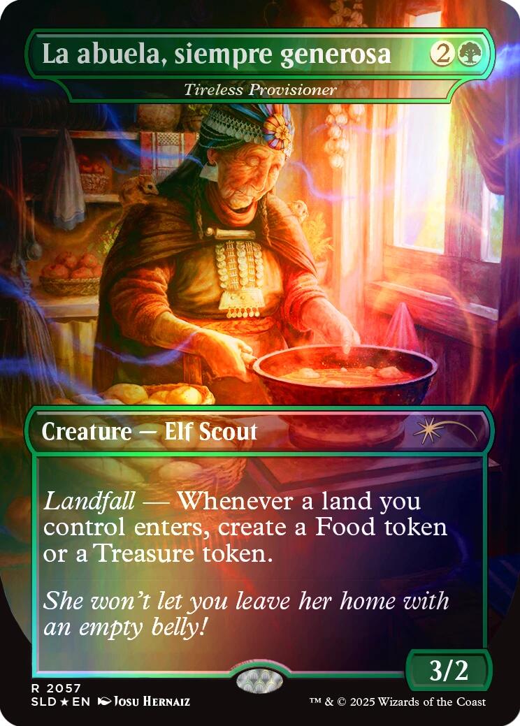 La abuela, siempre generosa - Tireless Provisioner (Rainbow Foil) [Secret Lair Drop Series] | Chromatic Games