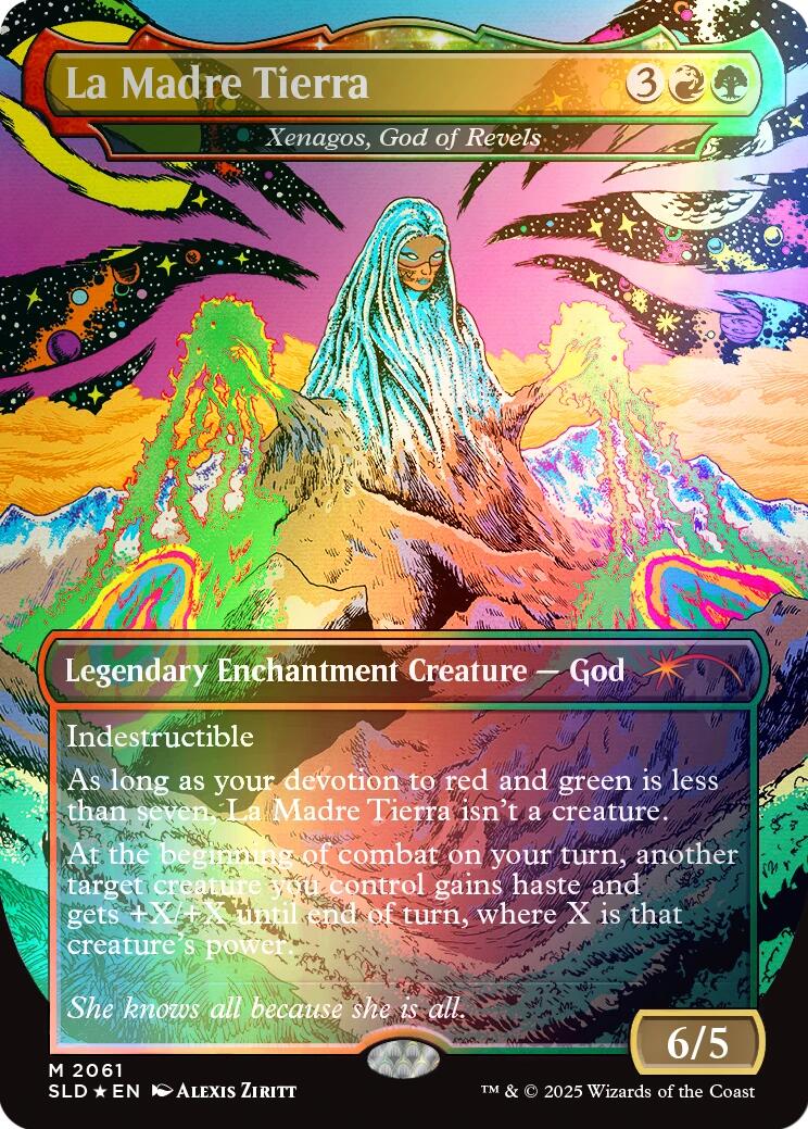 La Madre Tierra - Xenagos, God of Revels (Rainbow Foil) [Secret Lair Drop Series] | Chromatic Games