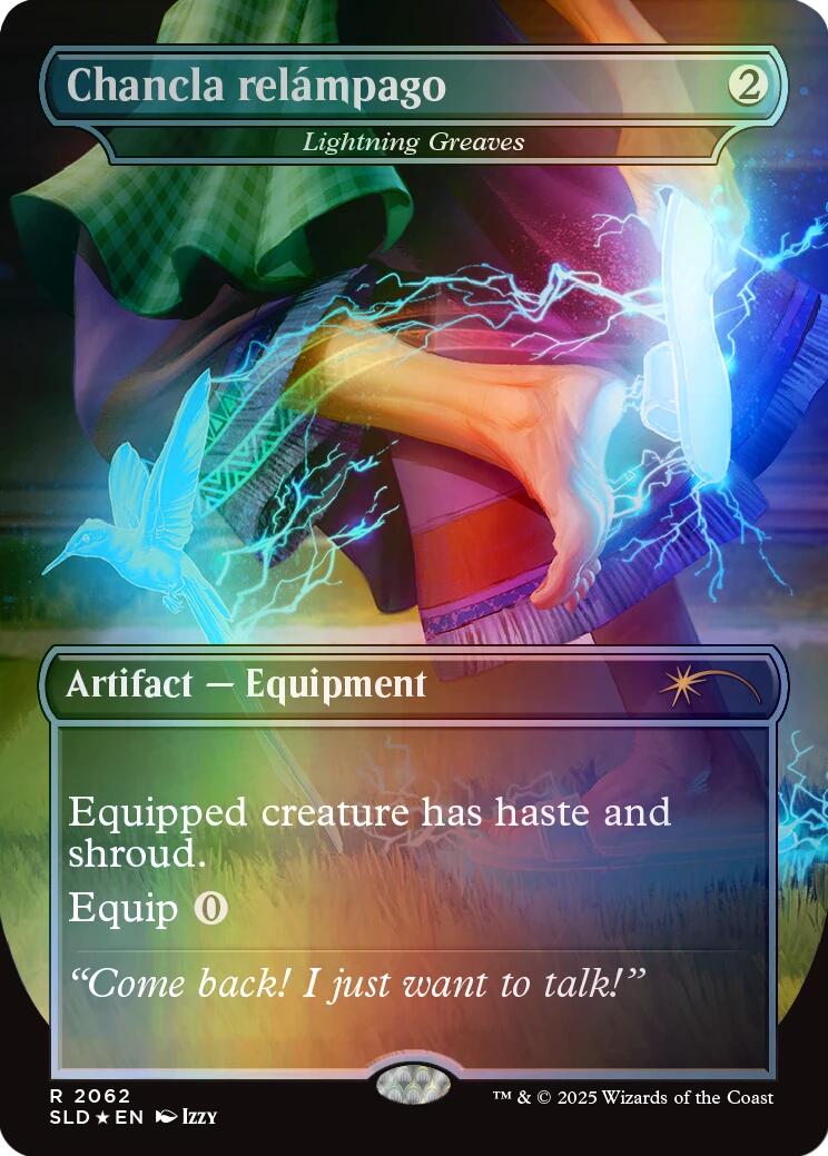 Chancla relampago - Lightning Greaves (Rainbow Foil) [Secret Lair Drop Series] | Chromatic Games