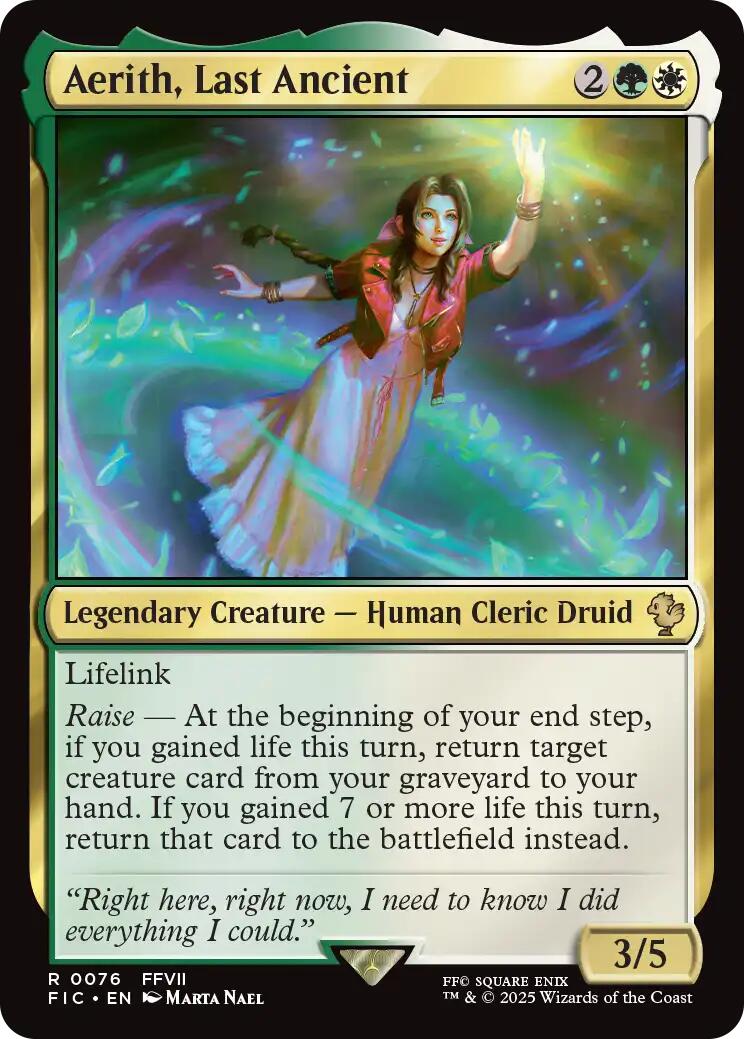 Aerith, Last Ancient (Surge Foil) [FINAL FANTASY Commander] | Chromatic Games