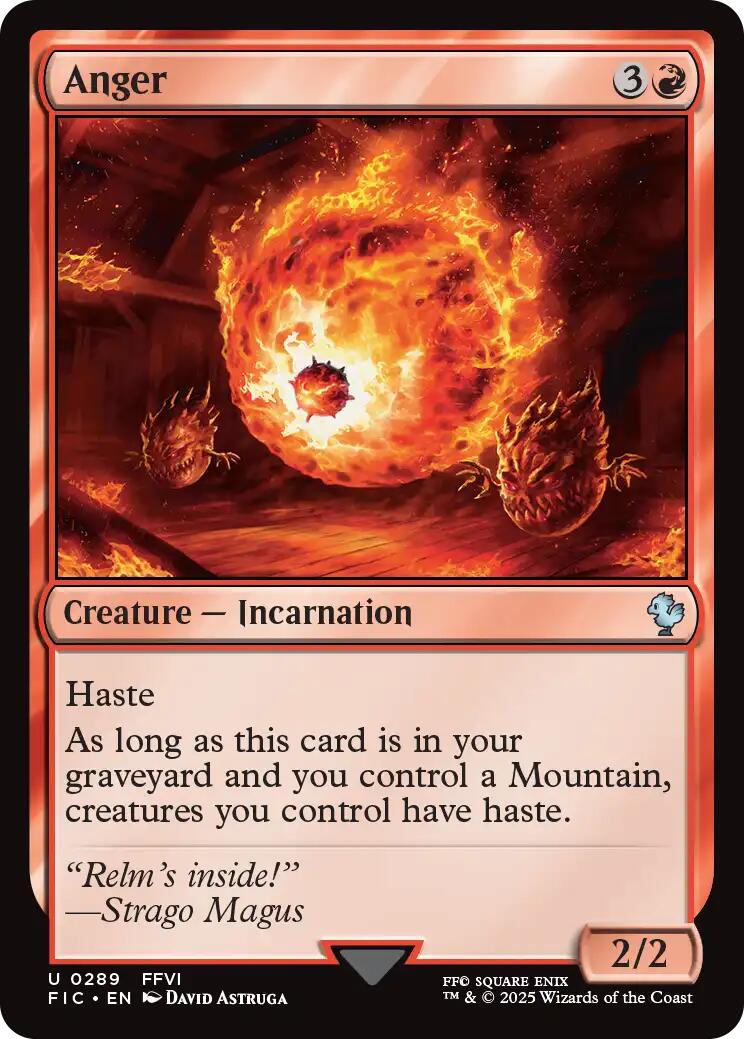 Anger (Surge Foil) [FINAL FANTASY Commander] | Chromatic Games