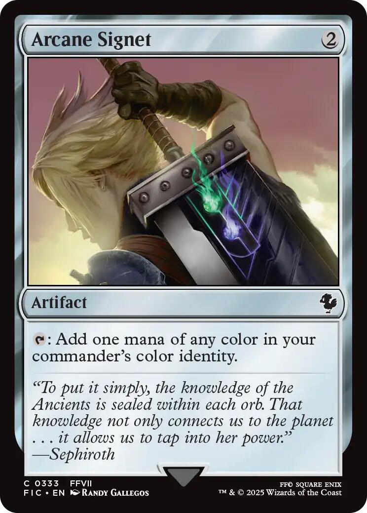 Arcane Signet (0333) (Surge Foil) [FINAL FANTASY Commander] | Chromatic Games