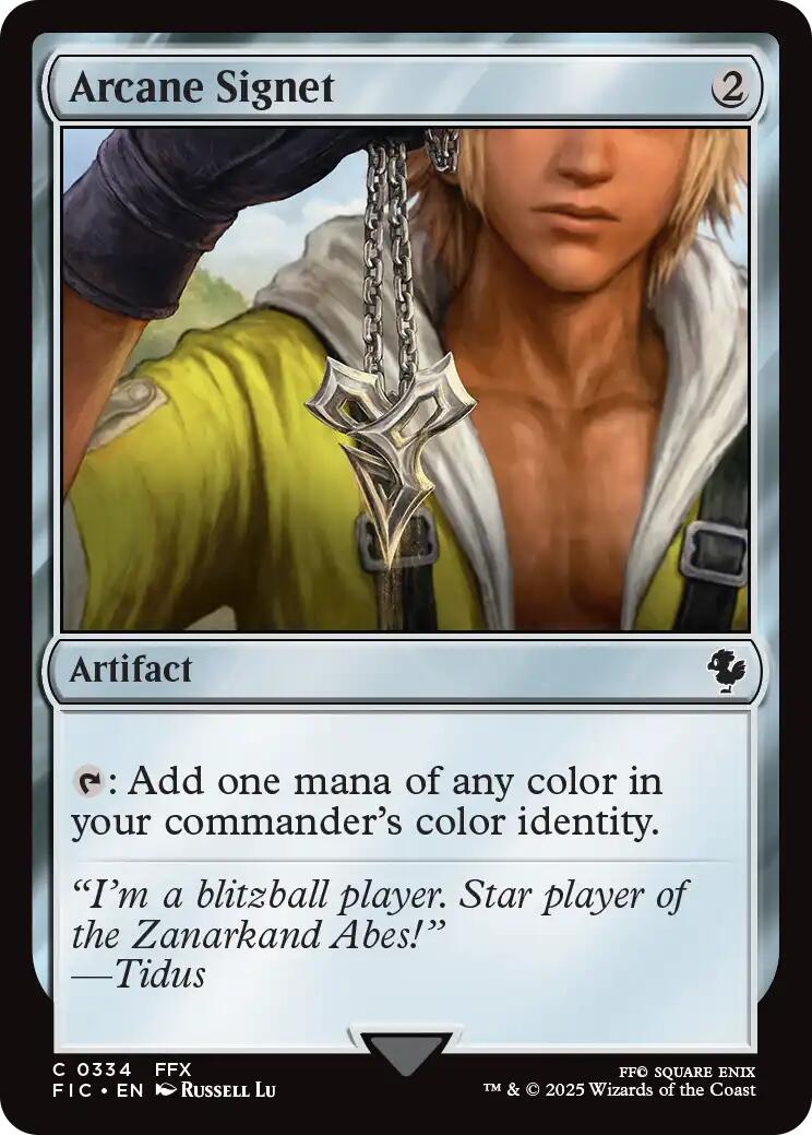 Arcane Signet (0334) (Surge Foil) [FINAL FANTASY Commander] | Chromatic Games