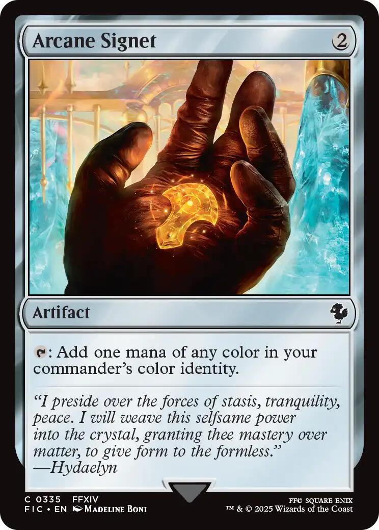 Arcane Signet (0335) (Surge Foil) [FINAL FANTASY Commander] | Chromatic Games