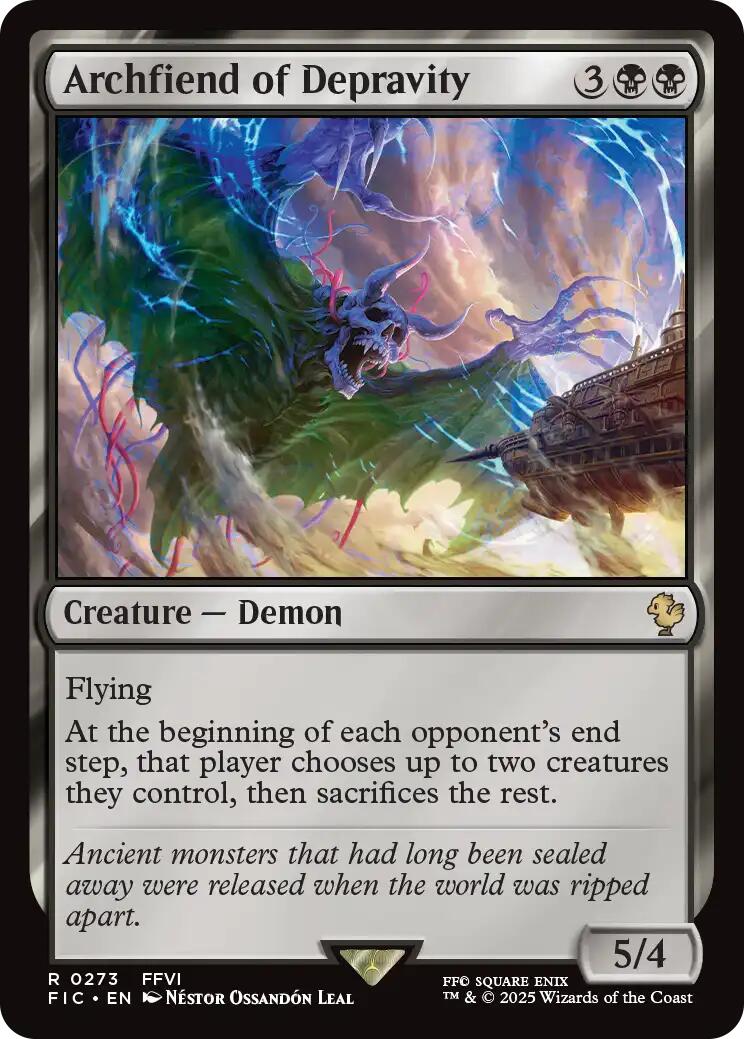 Archfiend of Depravity (Surge Foil) [FINAL FANTASY Commander] | Chromatic Games
