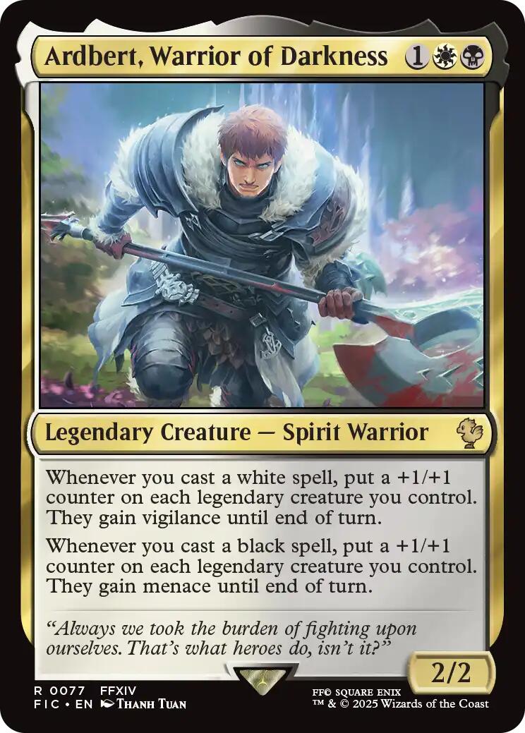 Ardbert, Warrior of Darkness (Surge Foil) [FINAL FANTASY Commander] | Chromatic Games
