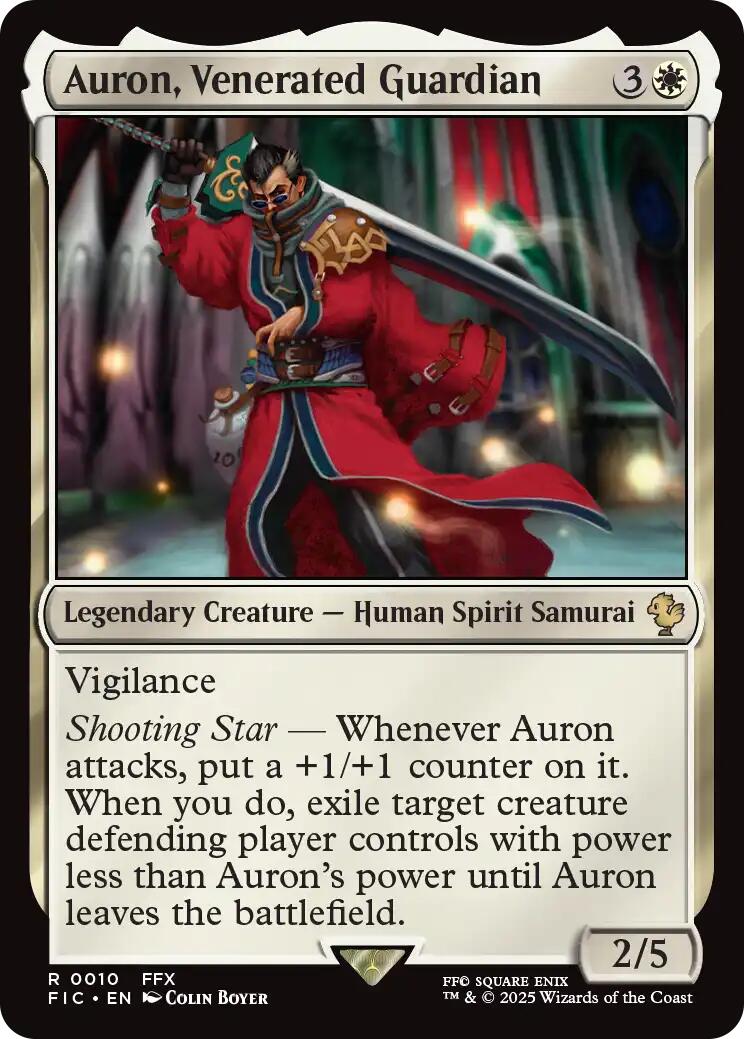 Auron, Venerated Guardian (Surge Foil) [FINAL FANTASY Commander] | Chromatic Games