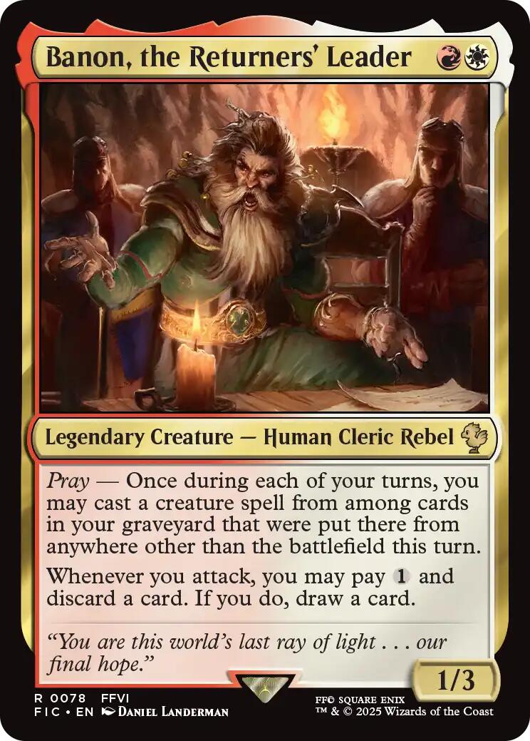 Banon, the Returners' Leader (Surge Foil) [FINAL FANTASY Commander] | Chromatic Games