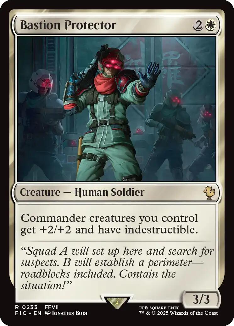 Bastion Protector (Surge Foil) [FINAL FANTASY Commander] | Chromatic Games