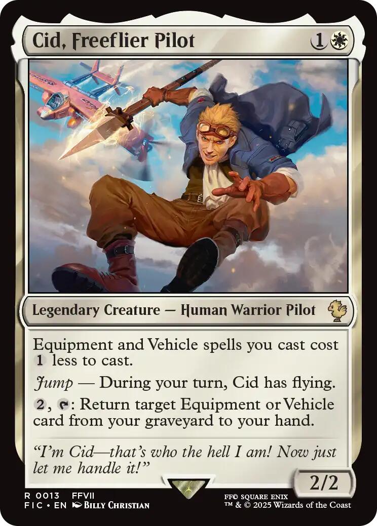 Cid, Freeflier Pilot (Surge Foil) [FINAL FANTASY Commander] | Chromatic Games