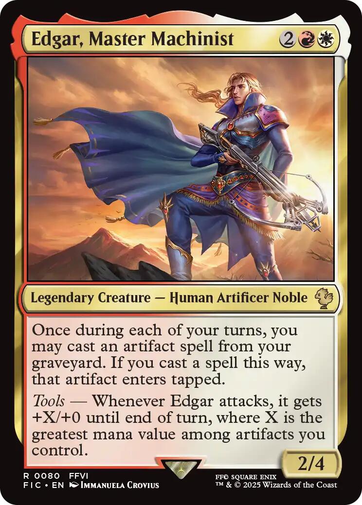 Edgar, Master Machinist (Surge Foil) [FINAL FANTASY Commander] | Chromatic Games