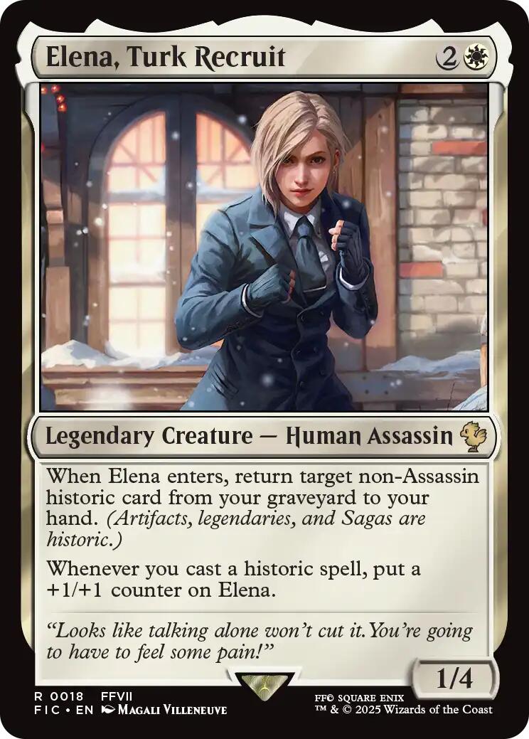 Elena, Turk Recruit (Surge Foil) [FINAL FANTASY Commander] | Chromatic Games