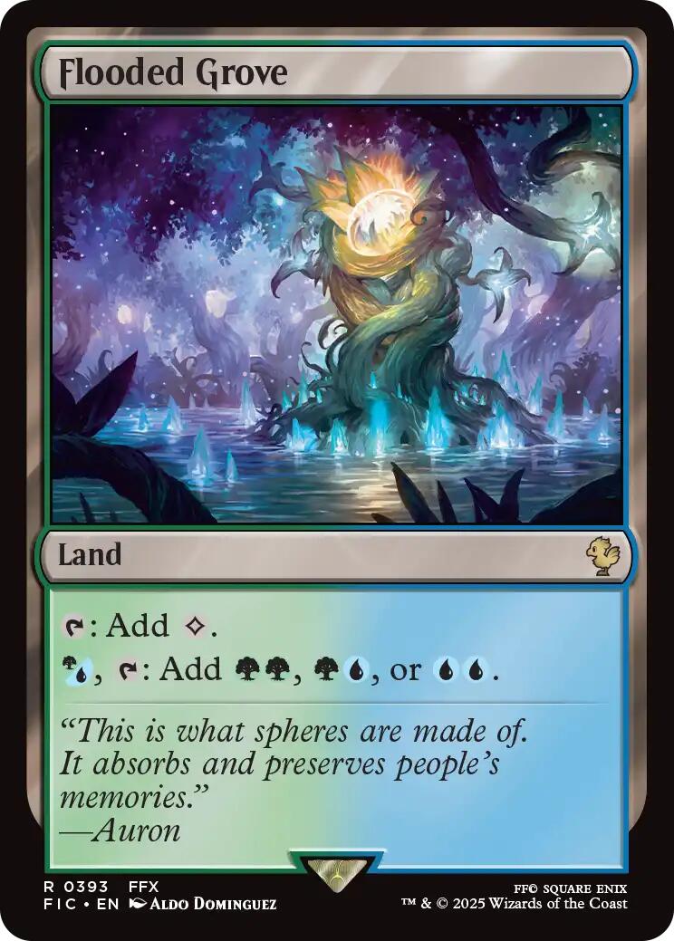 Flooded Grove (Surge Foil) [FINAL FANTASY Commander] | Chromatic Games