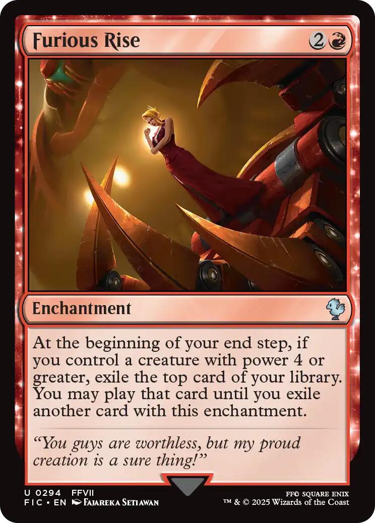 Furious Rise (Surge Foil) [FINAL FANTASY Commander] | Chromatic Games