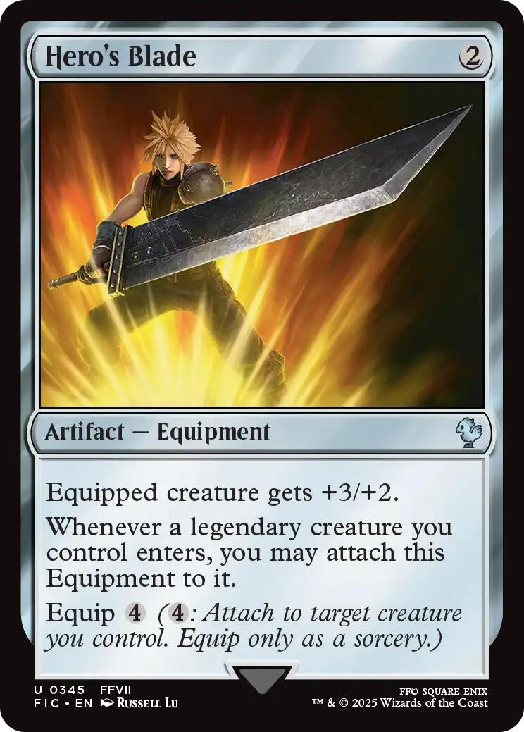 Hero's Blade (Surge Foil) [FINAL FANTASY Commander] | Chromatic Games