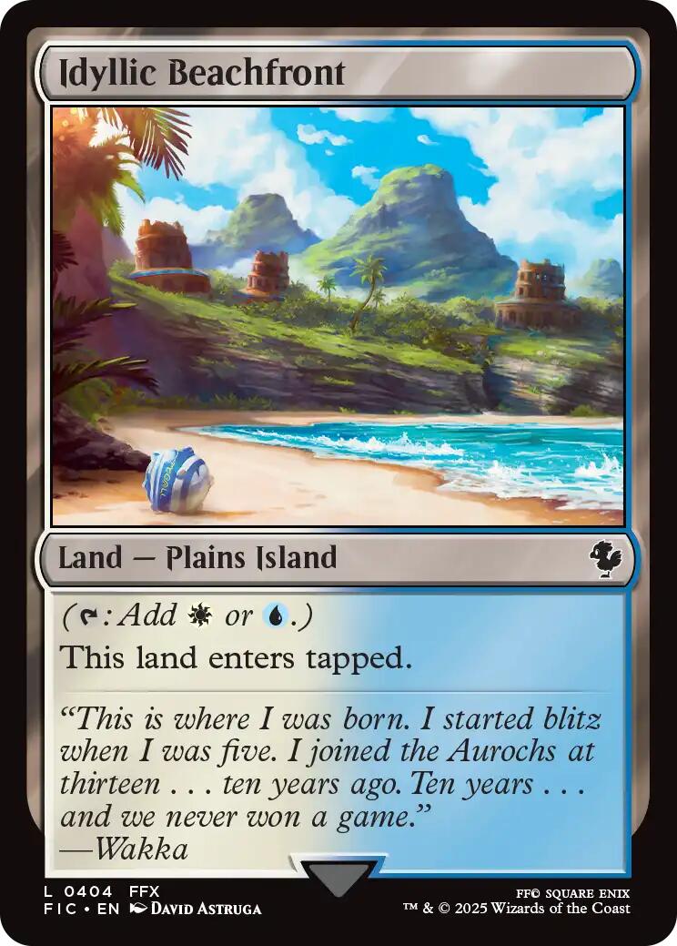 Idyllic Beachfront (Surge Foil) [FINAL FANTASY Commander] | Chromatic Games