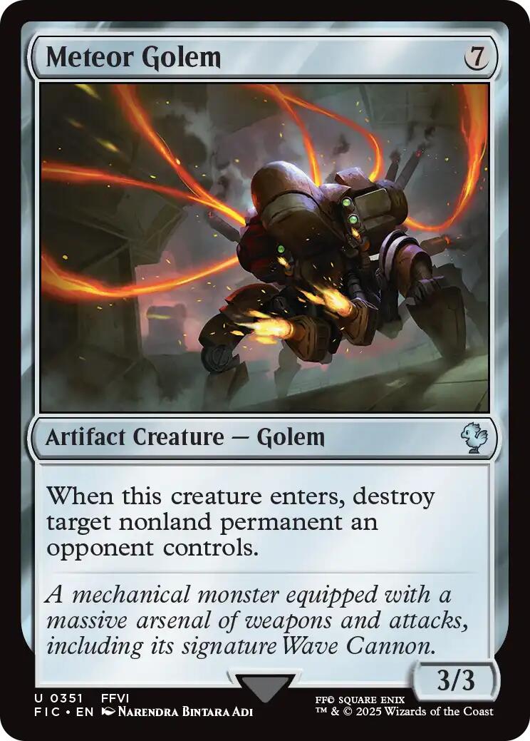 Meteor Golem (Surge Foil) [FINAL FANTASY Commander] | Chromatic Games