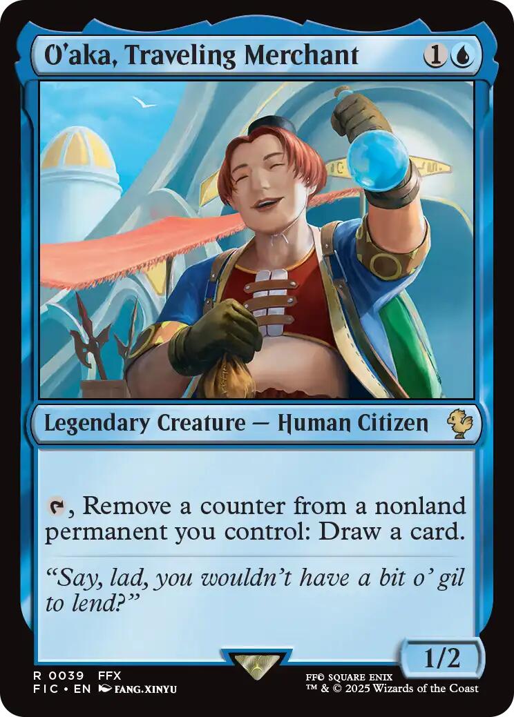 O'aka, Traveling Merchant (Surge Foil) [FINAL FANTASY Commander] | Chromatic Games