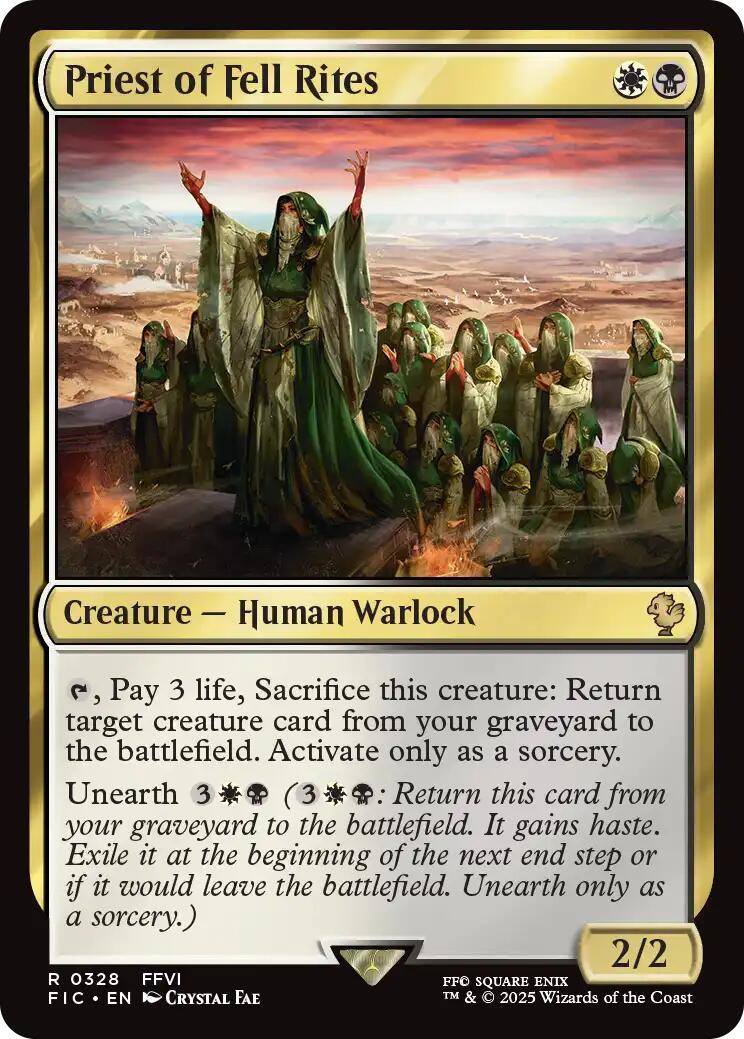 Priest of Fell Rites (Surge Foil) [FINAL FANTASY Commander] | Chromatic Games