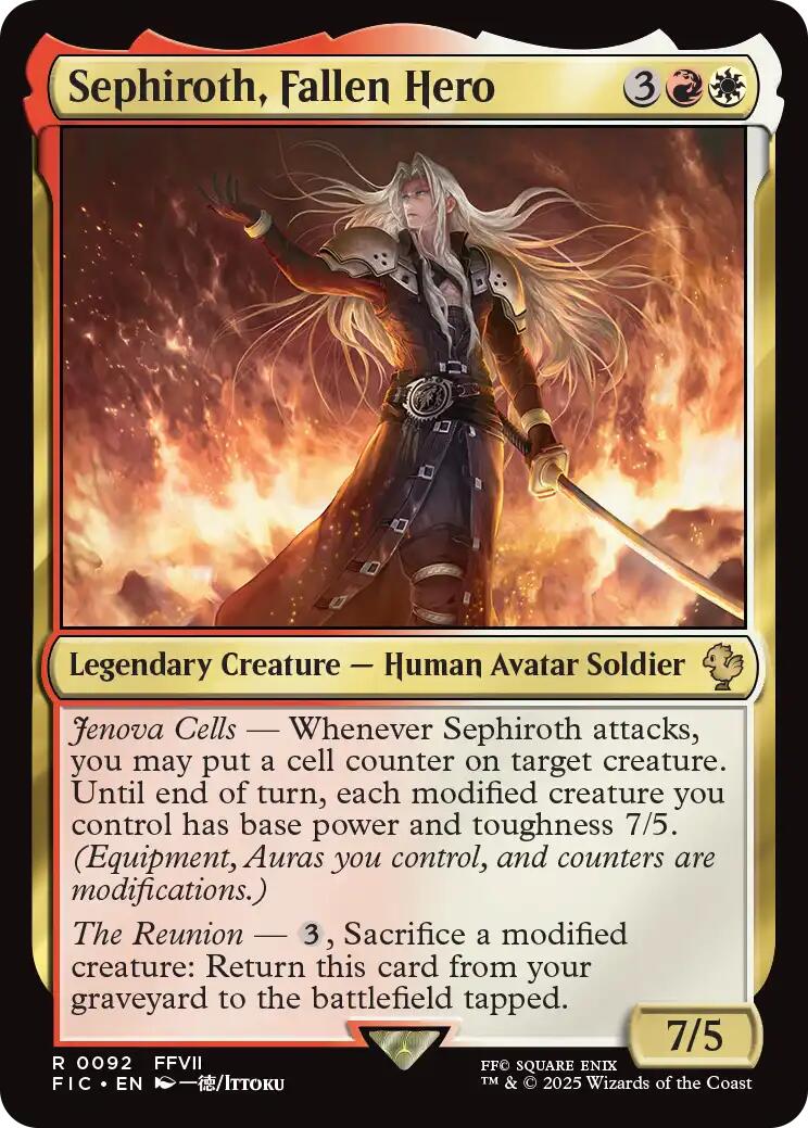 Sephiroth, Fallen Hero (Surge Foil) [FINAL FANTASY Commander] | Chromatic Games