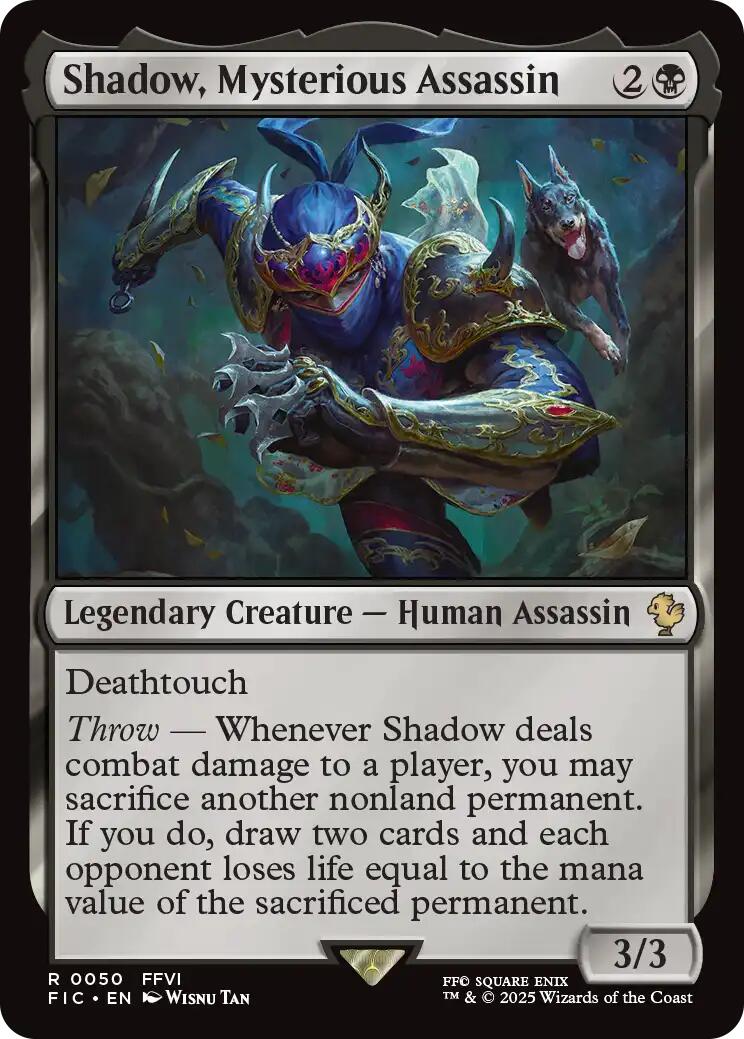 Shadow, Mysterious Assassin (Surge Foil) [FINAL FANTASY Commander] | Chromatic Games