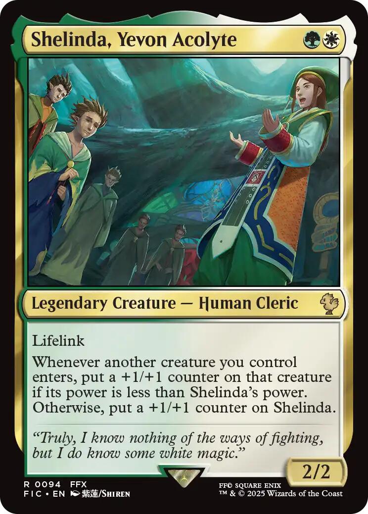 Shelinda, Yevon Acolyte (Surge Foil) [FINAL FANTASY Commander] | Chromatic Games