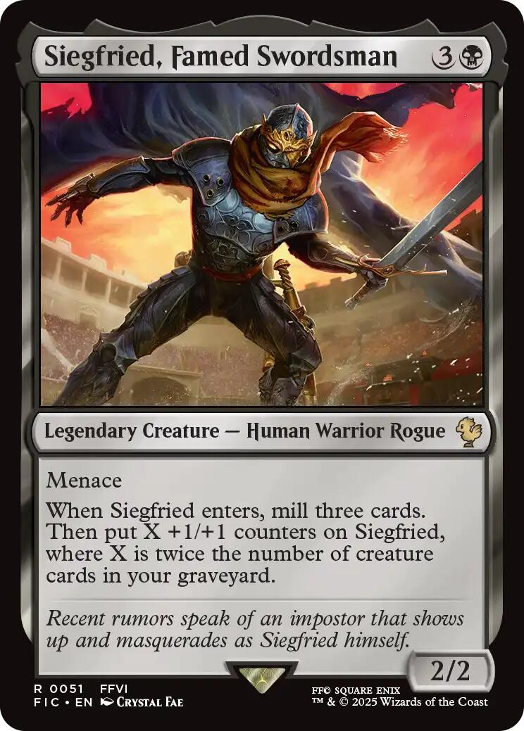 Siegfried, Famed Swordsman (Surge Foil) [FINAL FANTASY Commander] | Chromatic Games