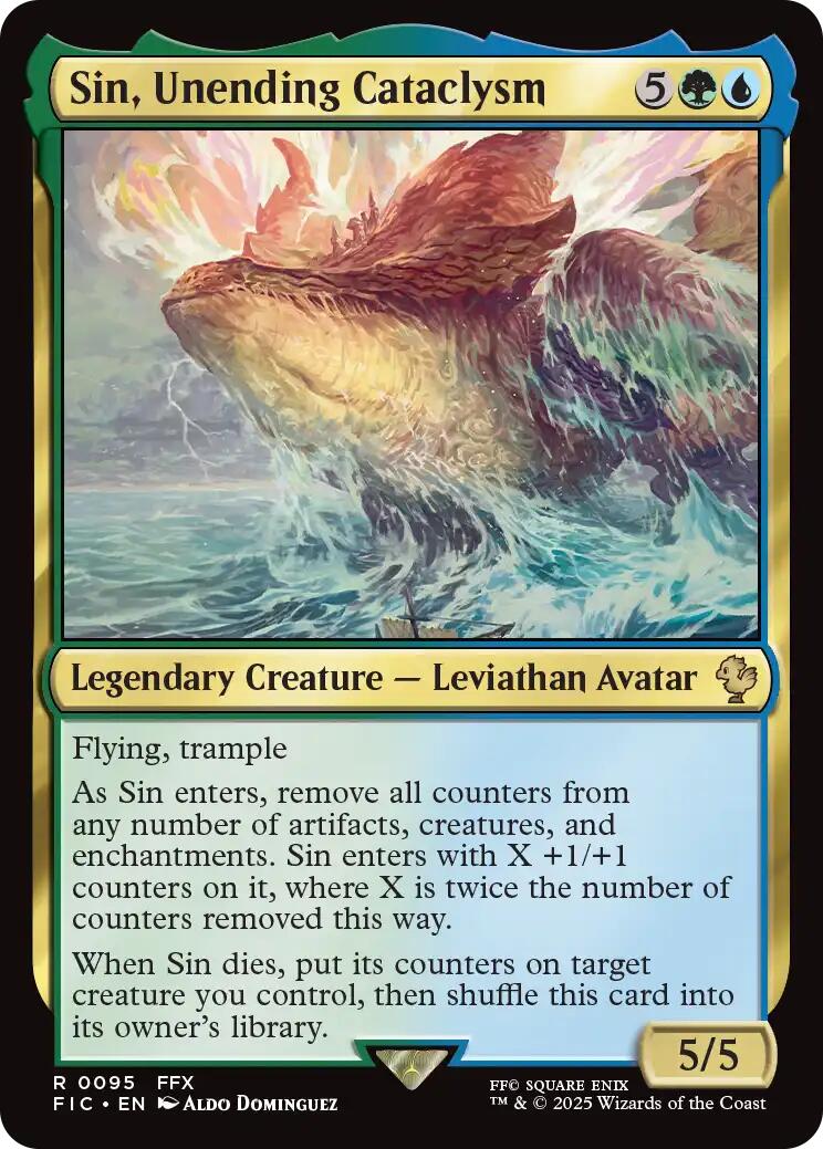 Sin, Unending Cataclysm (Surge Foil) [FINAL FANTASY Commander] | Chromatic Games