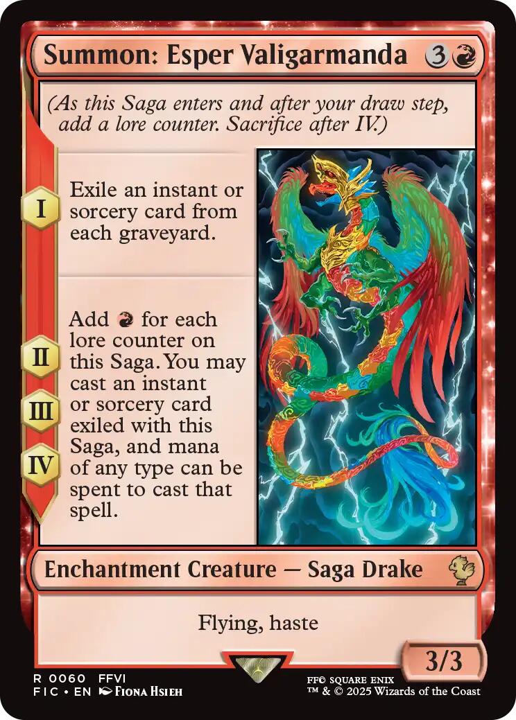 Summon: Esper Valigarmanda (Surge Foil) [FINAL FANTASY Commander] | Chromatic Games