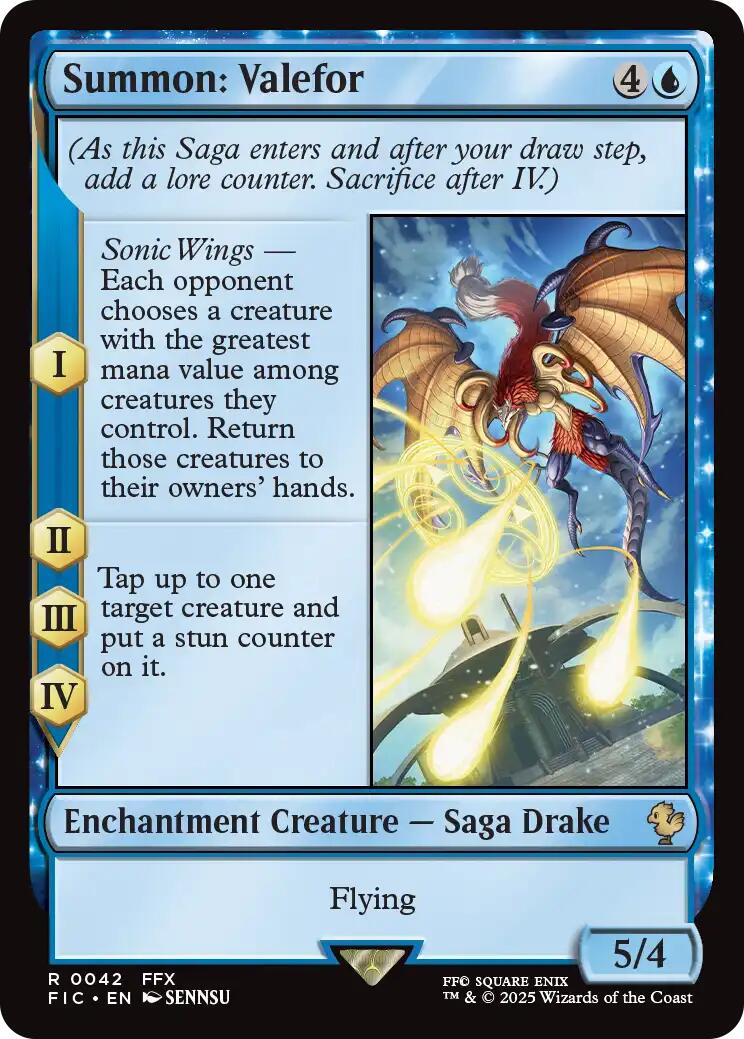 Summon: Valefor (Surge Foil) [FINAL FANTASY Commander] | Chromatic Games