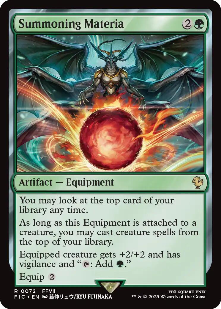 Summoning Materia (Surge Foil) [FINAL FANTASY Commander] | Chromatic Games