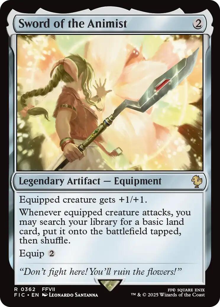 Sword of the Animist (Surge Foil) [FINAL FANTASY Commander] | Chromatic Games