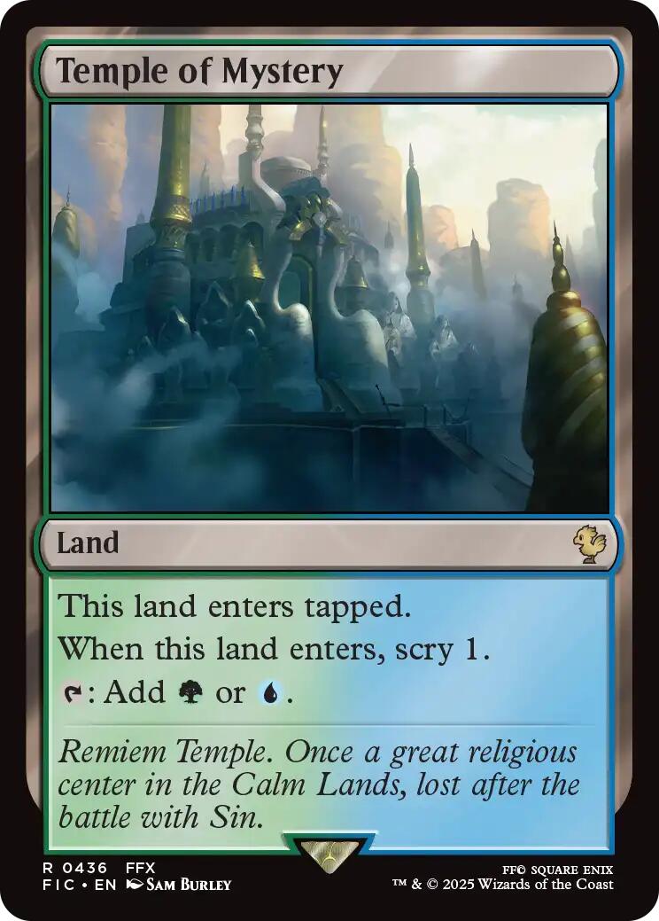 Temple of Mystery (Surge Foil) [FINAL FANTASY Commander] | Chromatic Games