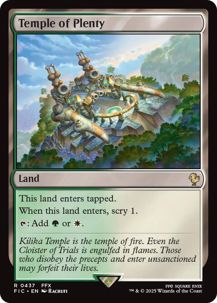 Temple of Plenty (Surge Foil) [FINAL FANTASY Commander] | Chromatic Games