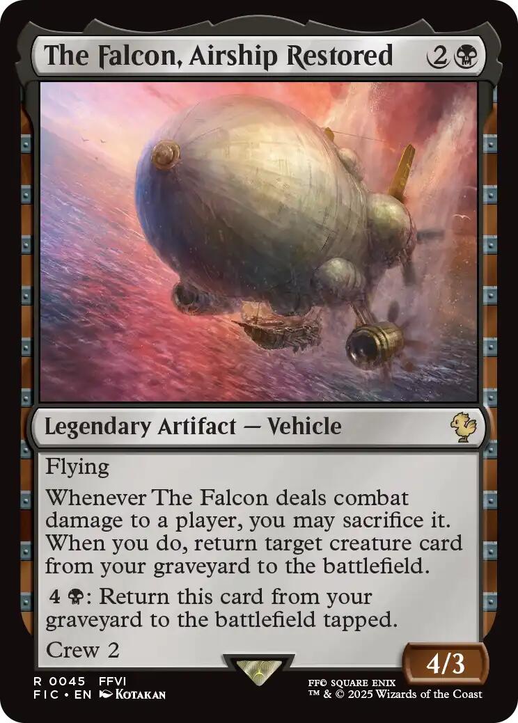 The Falcon, Airship Restored (Surge Foil) [FINAL FANTASY Commander] | Chromatic Games