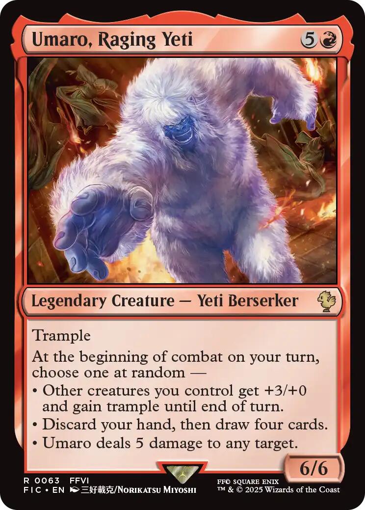 Umaro, Raging Yeti (Surge Foil) [FINAL FANTASY Commander] | Chromatic Games