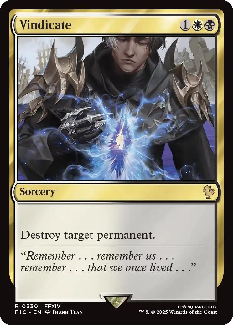 Vindicate (Surge Foil) [FINAL FANTASY Commander] | Chromatic Games